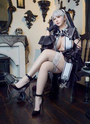 [Mahana 酱w] Blue Blue Line Ai and Liya nun's uniform - #3