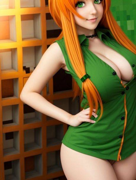AI generated Hentai babe Gloss shows her lovely tits in a game scene - #5