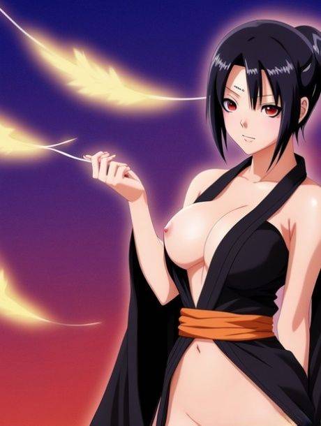 Hentai girl Tanabi unveils her juicy bosom and shaved pussy in a solo - #8