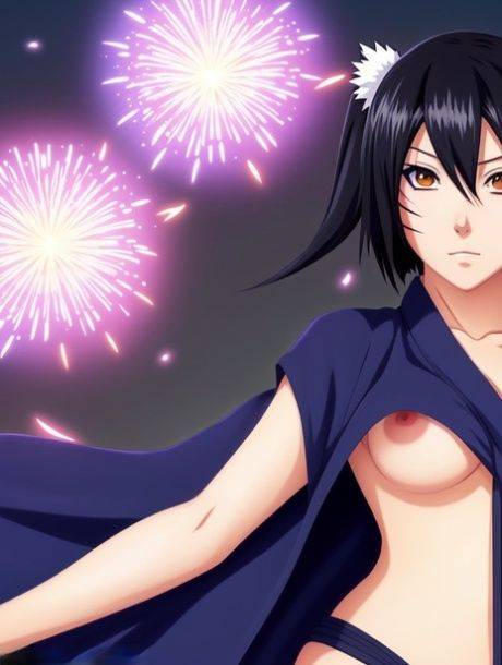 Hentai girl Tanabi unveils her juicy bosom and shaved pussy in a solo - #2
