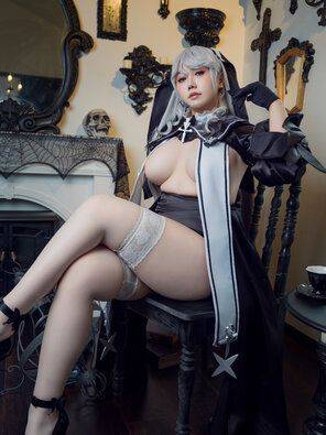 [Mahana 酱w] Blue Blue Line Ai and Liya nun's uniform - #4