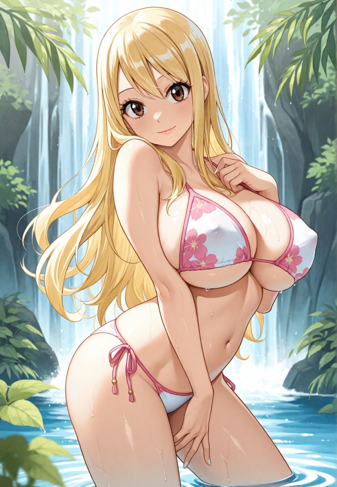 Lucy Heartfilia removes her bikini - #1