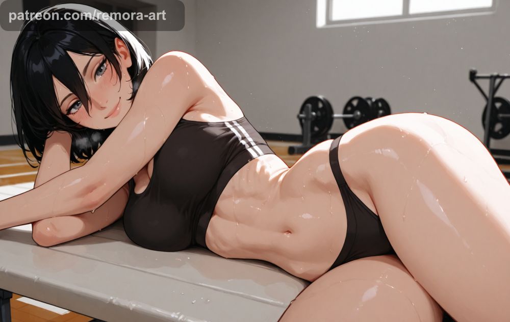 Mikasa Ackermann at the gym - Attack on Titan - #8