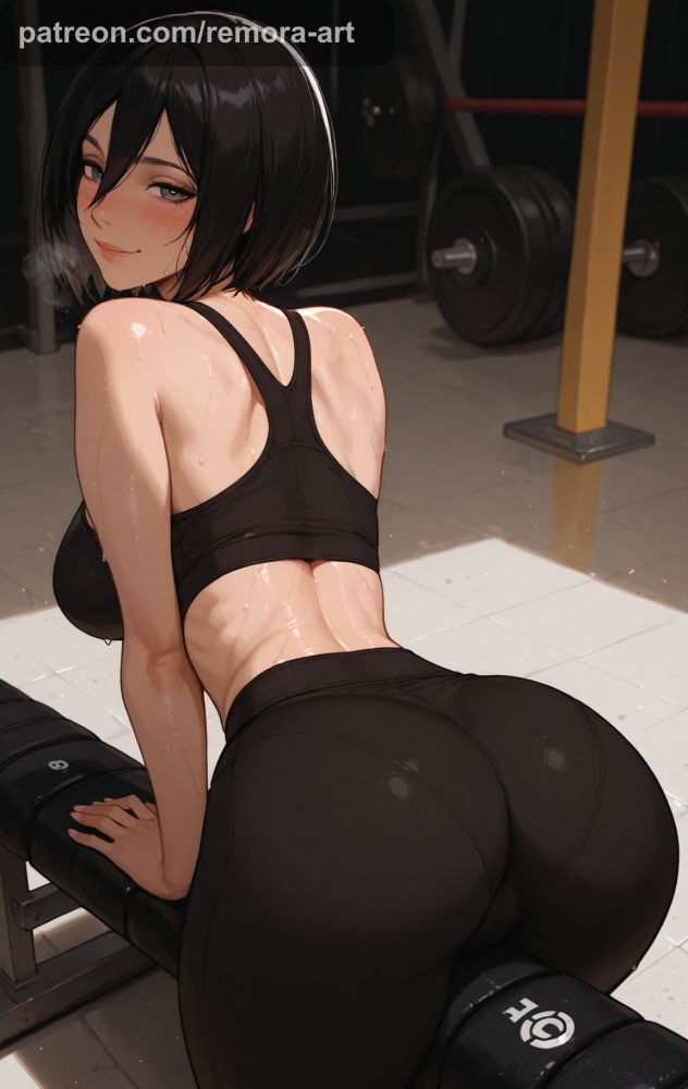 Mikasa Ackermann at the gym - Attack on Titan - #4