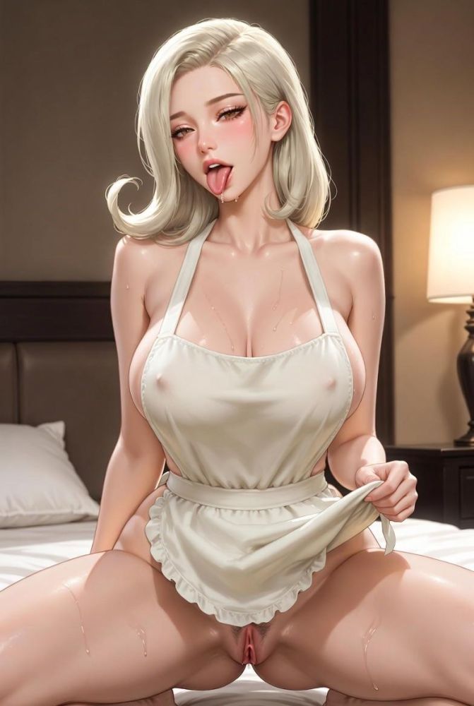 Attractive women doing chores in aprons - #1