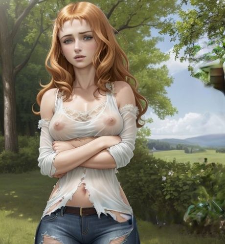 Sexy AI generated babe Salsas shows off her big tits with puffy nipples - #6