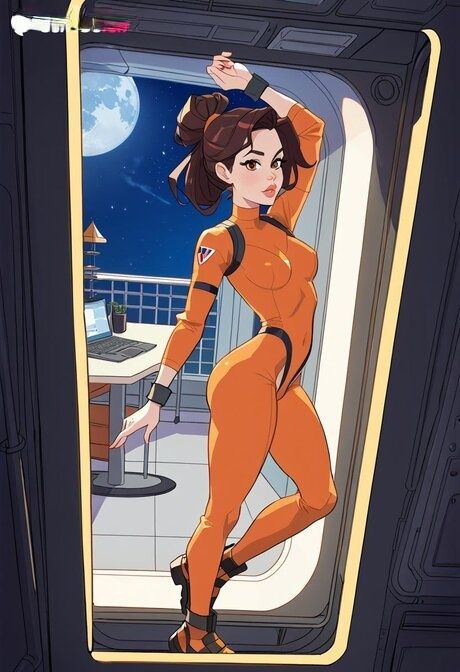 AI generated cartoon girl highlights her juicy ass while going nude - #2