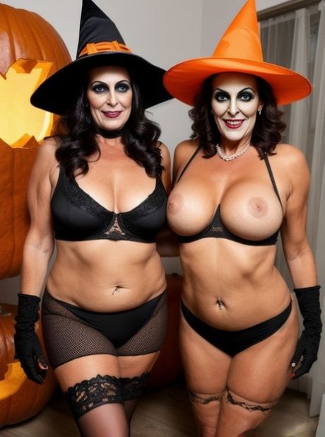 AI generated MILF Claudia Lewis and two other witches flaunt their big melons - #4