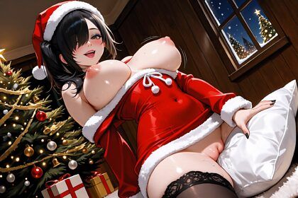 (Explicit NSFW): Cute brunette and her 'special pillow' New Year’s and x mas' Remastered. - #29