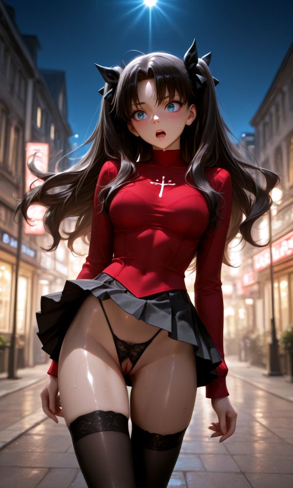 Tohsaka Rin sudden cloth burst - #14