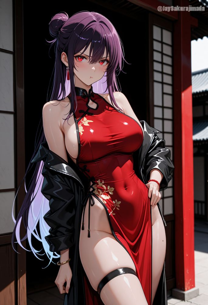 Red might just suit her quite well - #1