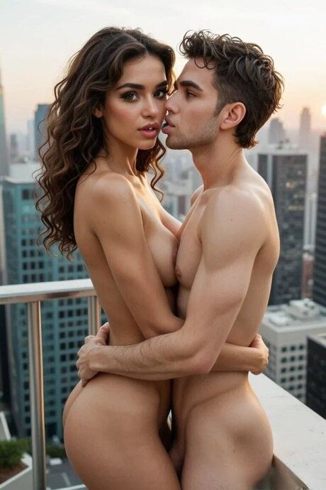 Hot brunette shows her flawless body and gives a blowjob outdoors - #3