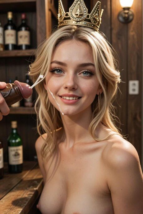 Skinny blonde princess spills cum from her mouth during a fuck - #8