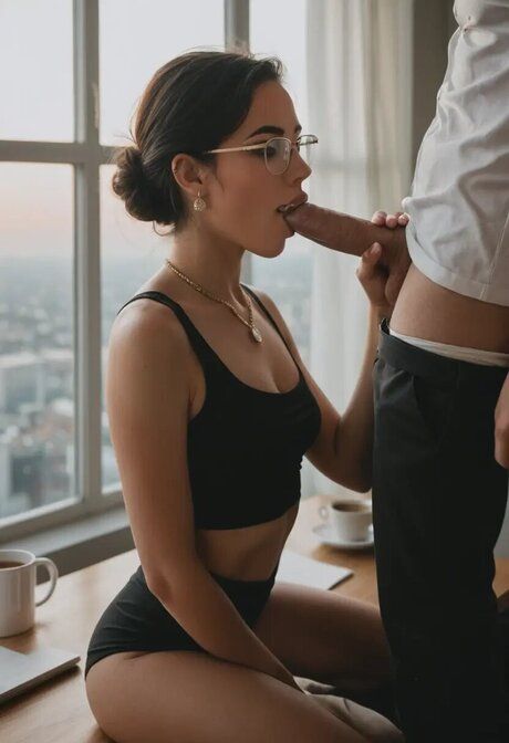 Pretty secretary gives a BJ and shows her perky tits in an office compilation - #1