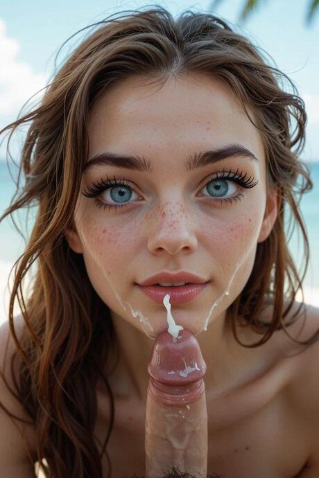 Hot girls with perky tits and flat stomachs sucking cock at the beach - #8