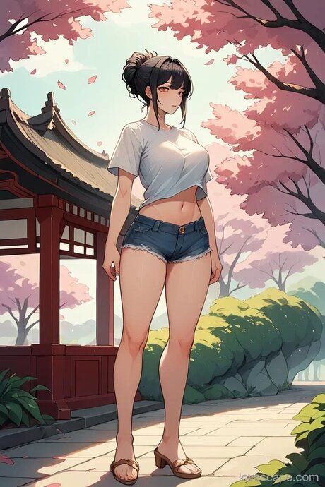 Bisexual curvy Hentai girl fucks a muscular man in an AI generated scene - #1