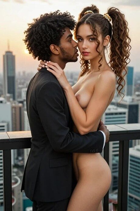 Curly haired sweetie Lisa Brown poses and gets blacked by her boyfriend - #4