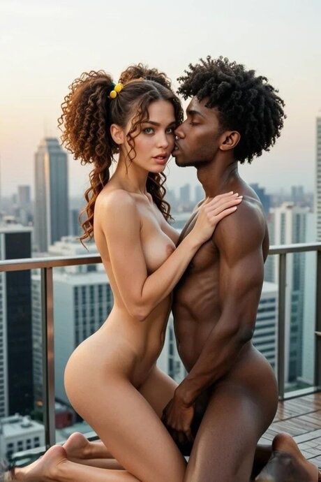 Curly haired sweetie Lisa Brown poses and gets blacked by her boyfriend - #1