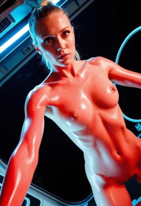 Blonde astronaut shows her perfect tits in an AI generated compilation - #2