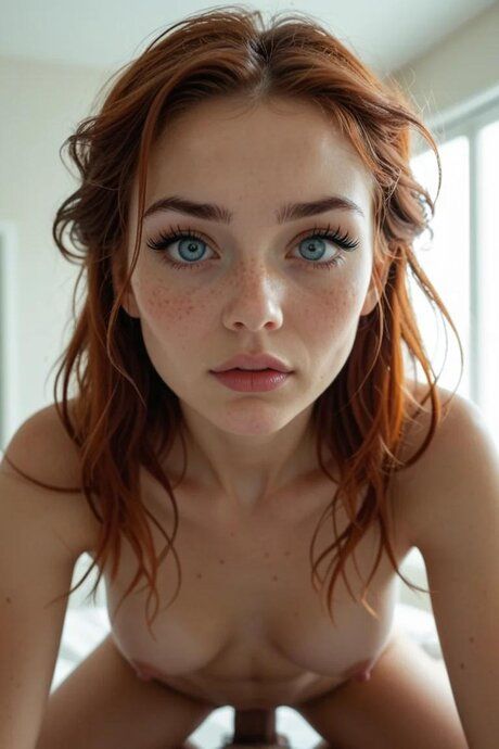 Naked teen with striking blue eyes gets off a cock after a POV ride - #8