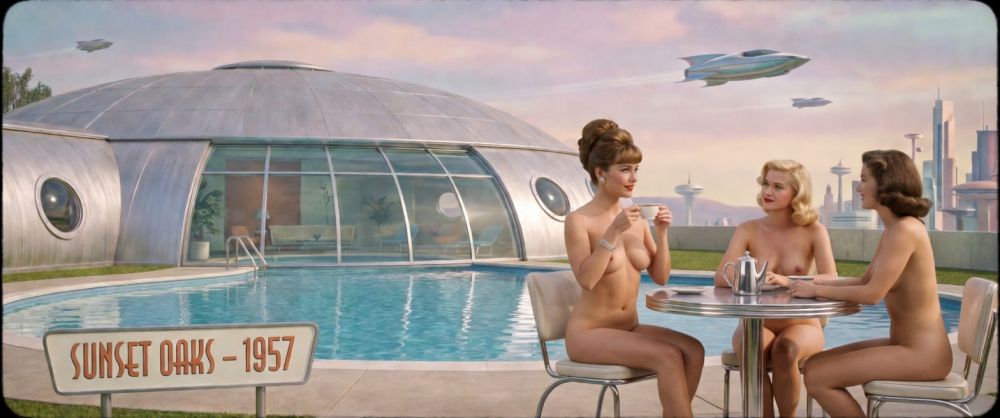 More Retro Futurist Nudist Housewives - #2