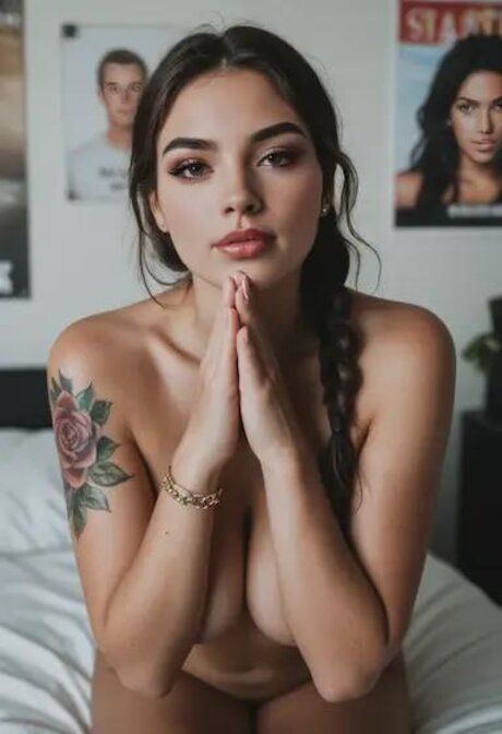 Beautiful AI generated babe Reina Cruz poses & fucks in her compilation - #5