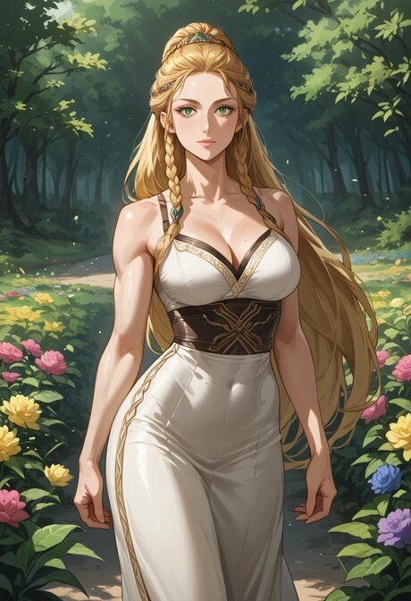 AI generated blonde babe reveals her great juggs and takes a boner anally - #5