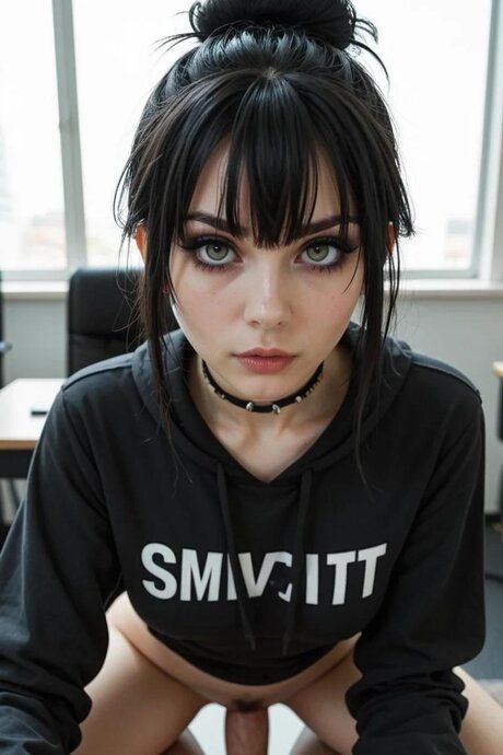 AI generated brunette with striking eyes has POV sex with a long cock - #9