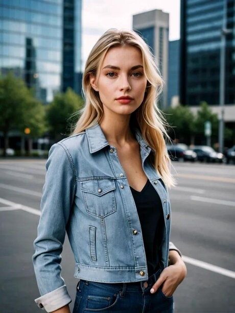 AI generated blonde beauty models fully clothed at various locations - #2