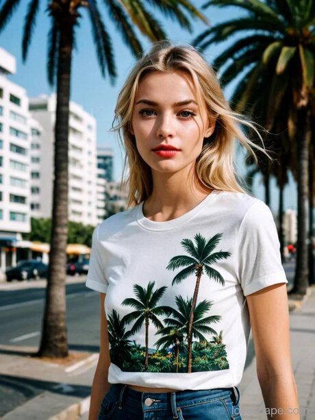 AI generated blonde beauty models fully clothed at various locations - #7