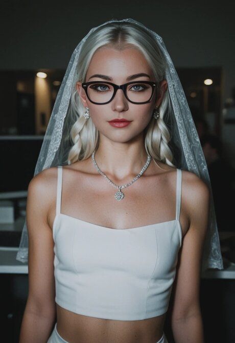 AI generated teen with glasses Aislinga Umbra posing & fucking her compilation - #2