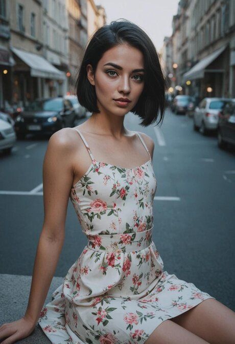 Skinny AI generated teen Ellis Florescu fucks a dick and poses in public - #5