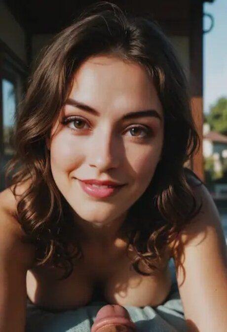 Cute AI generated babe Brianna Young reveals her grand big tits & poses naked - #6