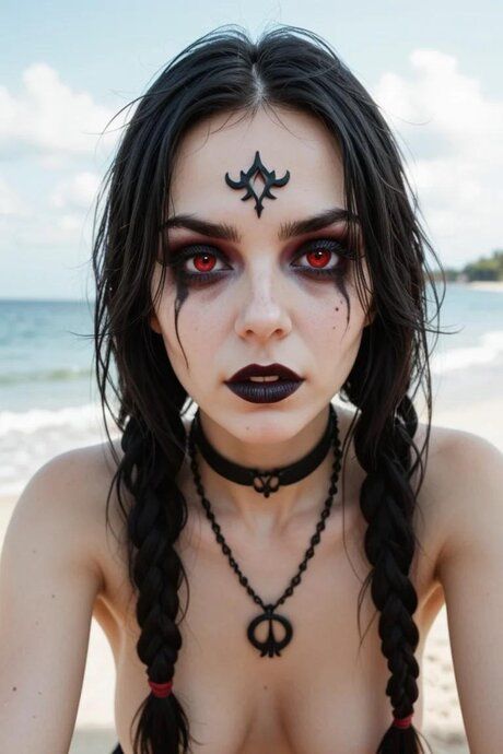 Dark haired teen gets banged on a beach after showing her naked body - #1