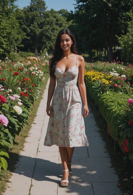 Exotic AI generated babe Makayla King masturbates, poses & fucks outdoors - #1