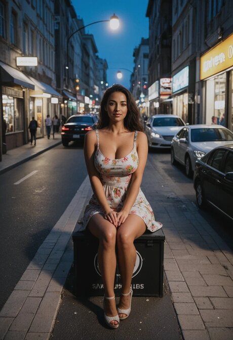 AI generated goddess Veronica Souza shows her curves while fucking & posing - #8