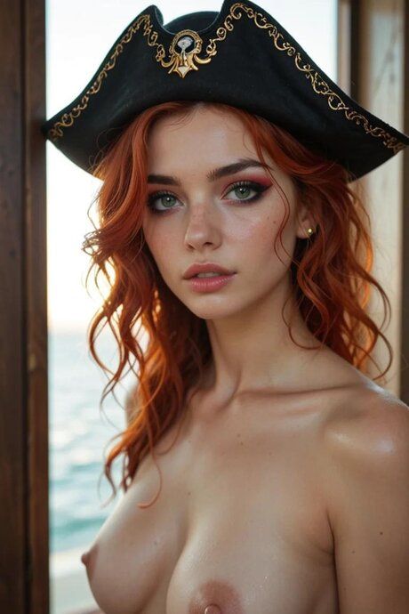 Redheaded pirate girl with a great body partakes in POV sex acts - #10