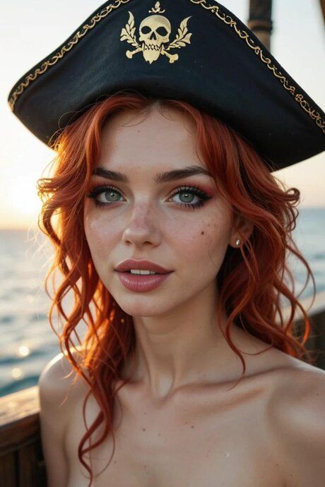 Redheaded pirate girl with a great body partakes in POV sex acts - #9