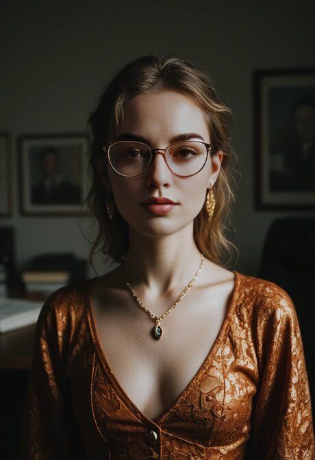 Nerdy AI secretary Mora Morticaelia shows her BJ skills and rides a knob - #6