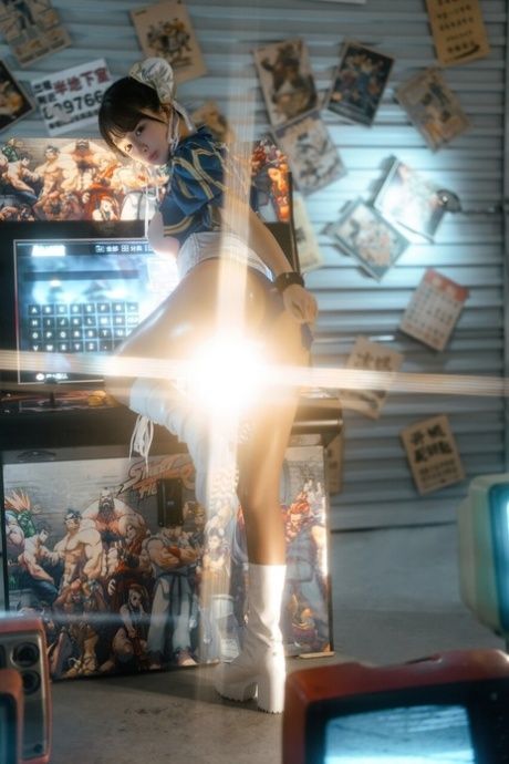 Exotic Asian babe shows off her firm ass and big tits in a cosplay solo - #7