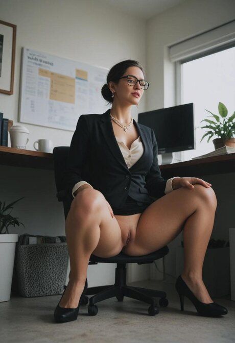 AI generated secretary Pooja Menon gets her holes fucked at the office - #1
