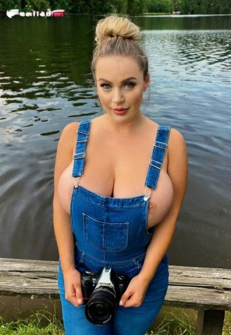 Hot AI generated GF uncovers her tits while flaunting her big ass outdoors - #9