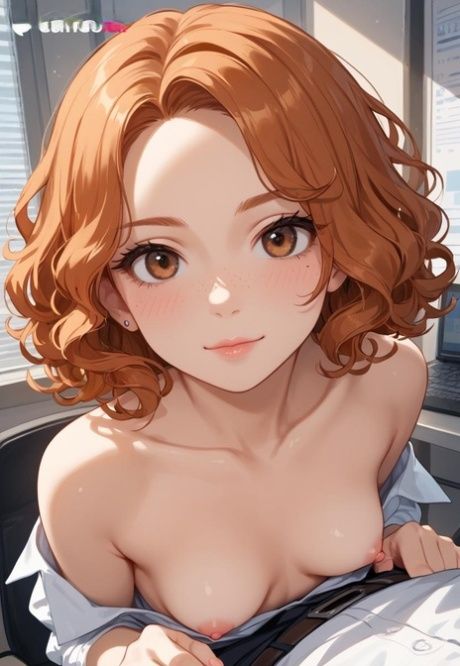 Cute redheaded cartoon babe Mila rides a hot boner at her workplace - #7