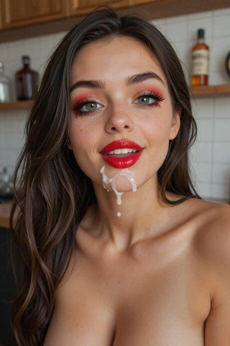 Big eyed brunette AI babe Valentina Cruz gives head before fucking - #7