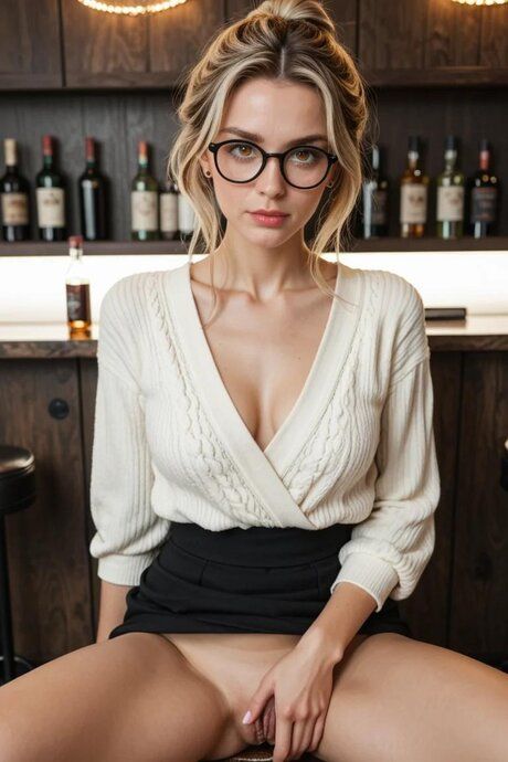 Blonde girl with glasses and a big butt has sex with a large cock - #2