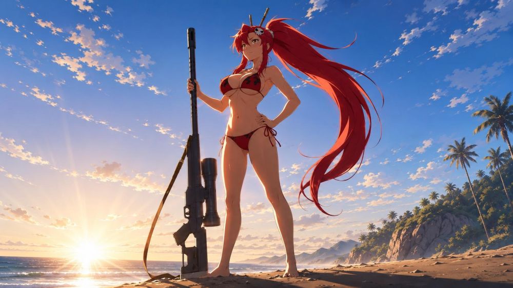 Beach fun with Yoko Littner - #8