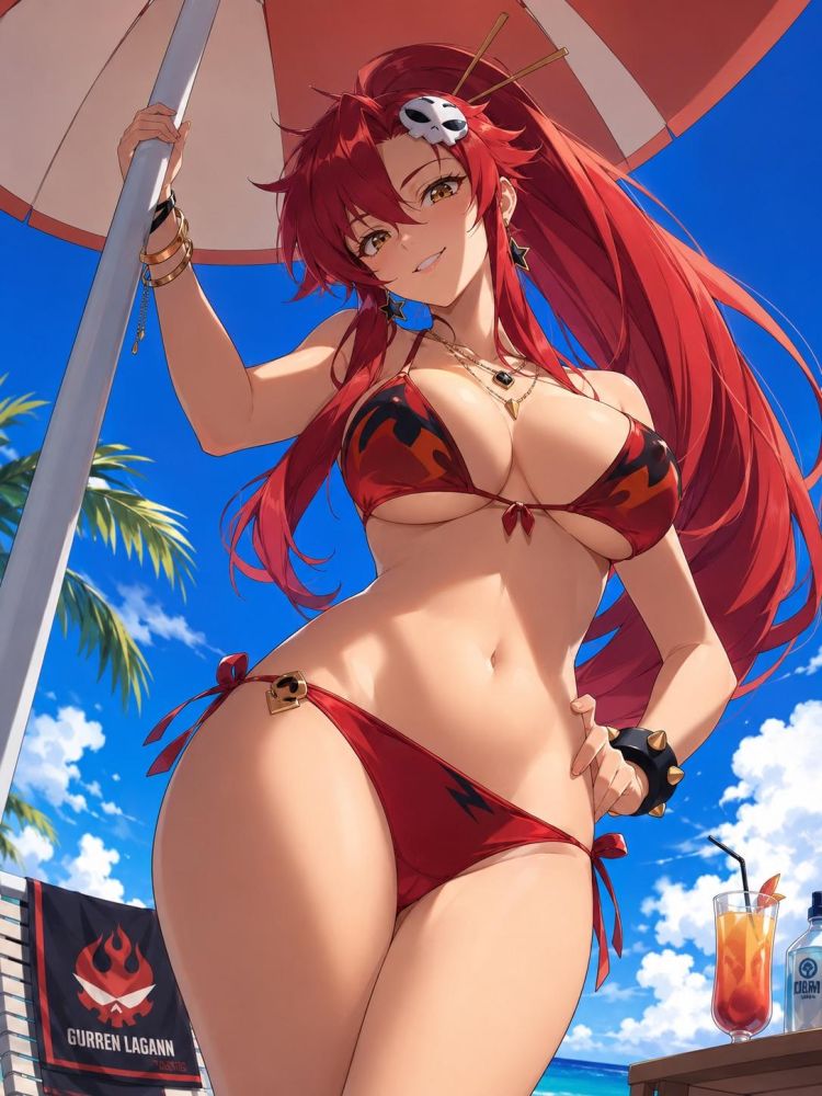 Beach fun with Yoko Littner - #7