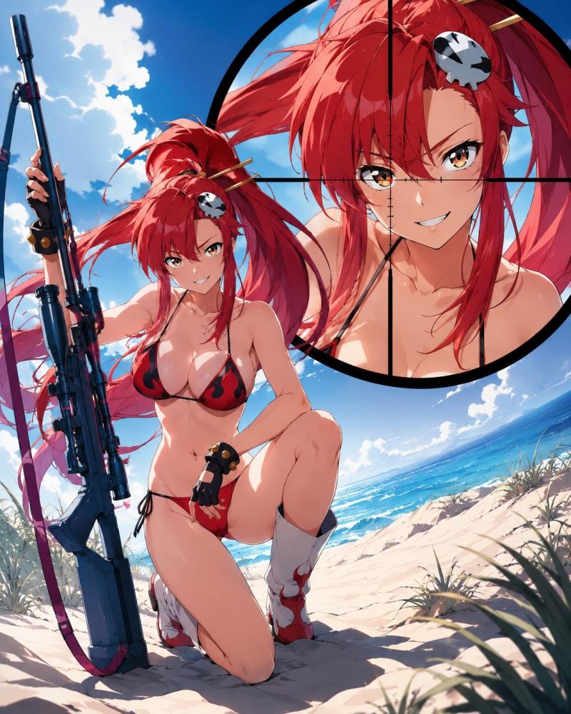Beach fun with Yoko Littner - #4