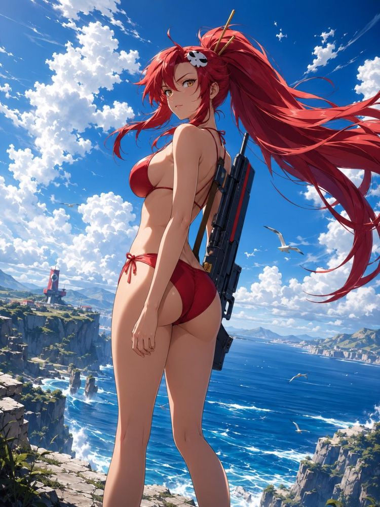 Beach fun with Yoko Littner - #2