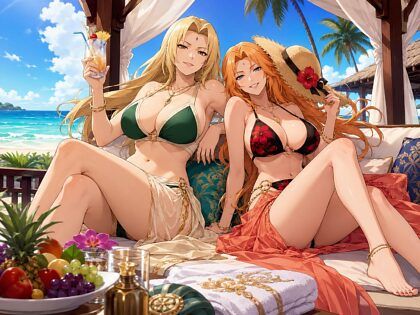 Mature Beach Fun with Tsunade & Rangiku - #21